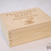 Drewniane pudełko na koperty ślubne małe-grawer 10