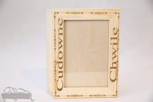 Drewniane pudełko na koperty ślubne małe-grawer 17
